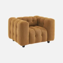 Fauteuil van bouclé stof met structuur, 1 zitplaats