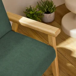 Fauteuil voor kinderen van hout en corduroy