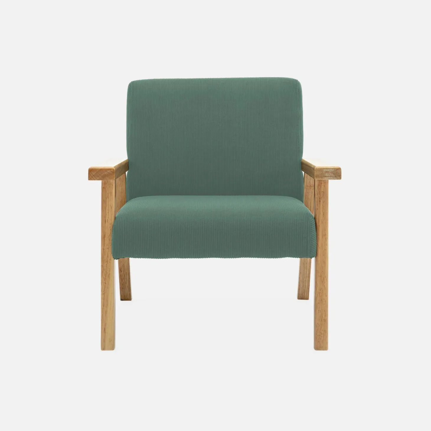 Fauteuil voor kinderen van hout en corduroy