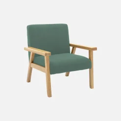 Fauteuil voor kinderen van hout en corduroy