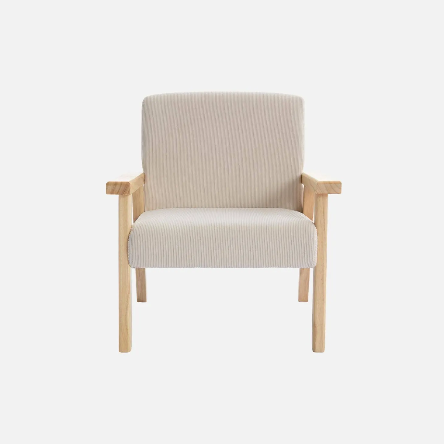Fauteuil voor kinderen van hout en corduroy