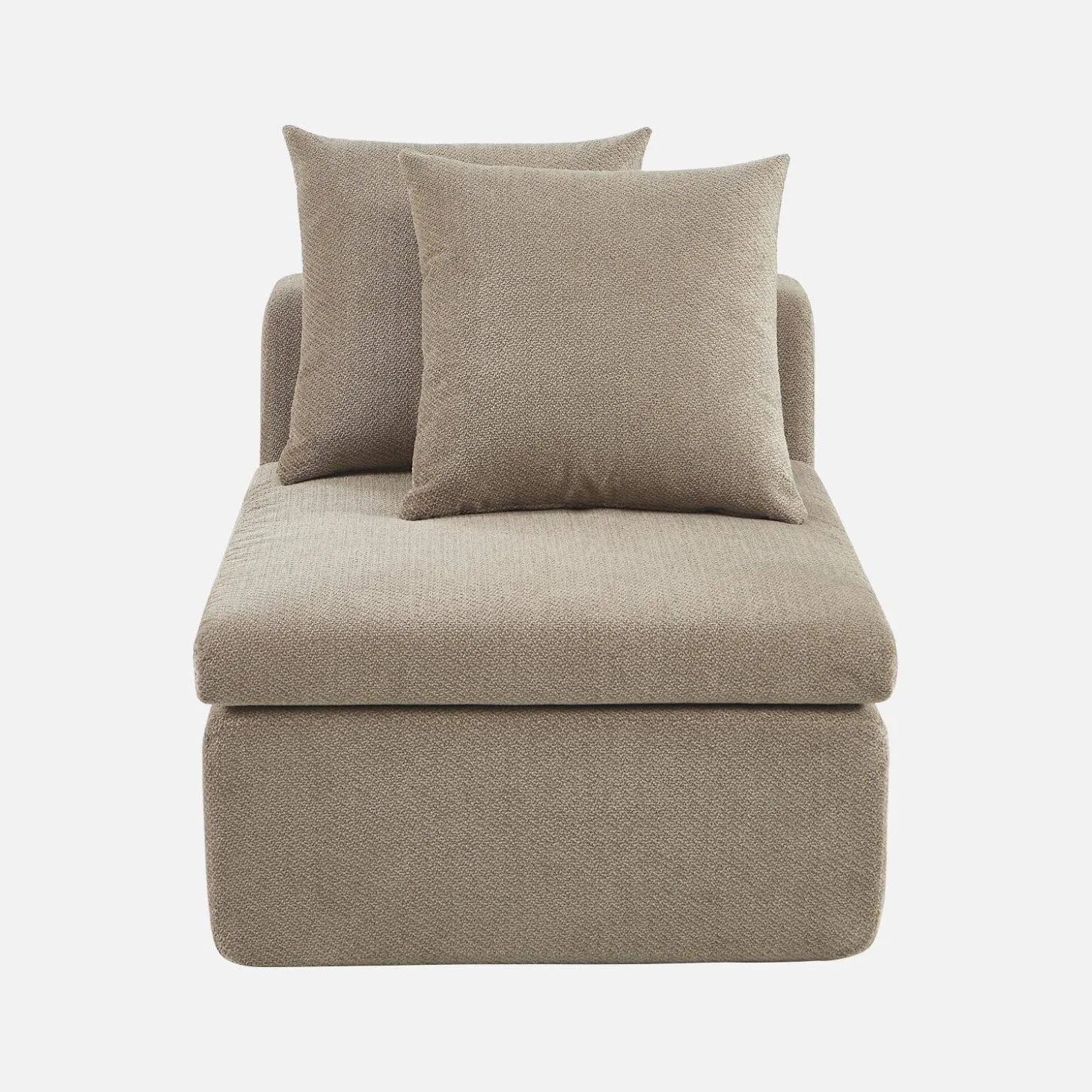 Fauteuil voor modulaire bank chenille stof 1 zitplaats