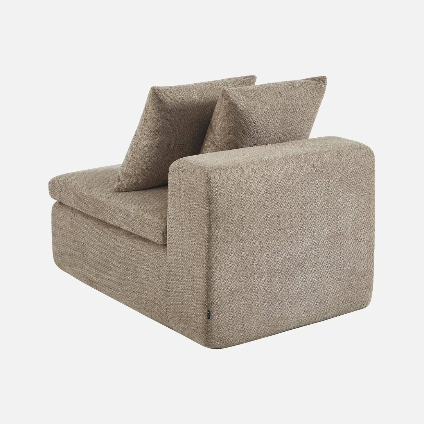 Fauteuil voor modulaire bank chenille stof 1 zitplaats