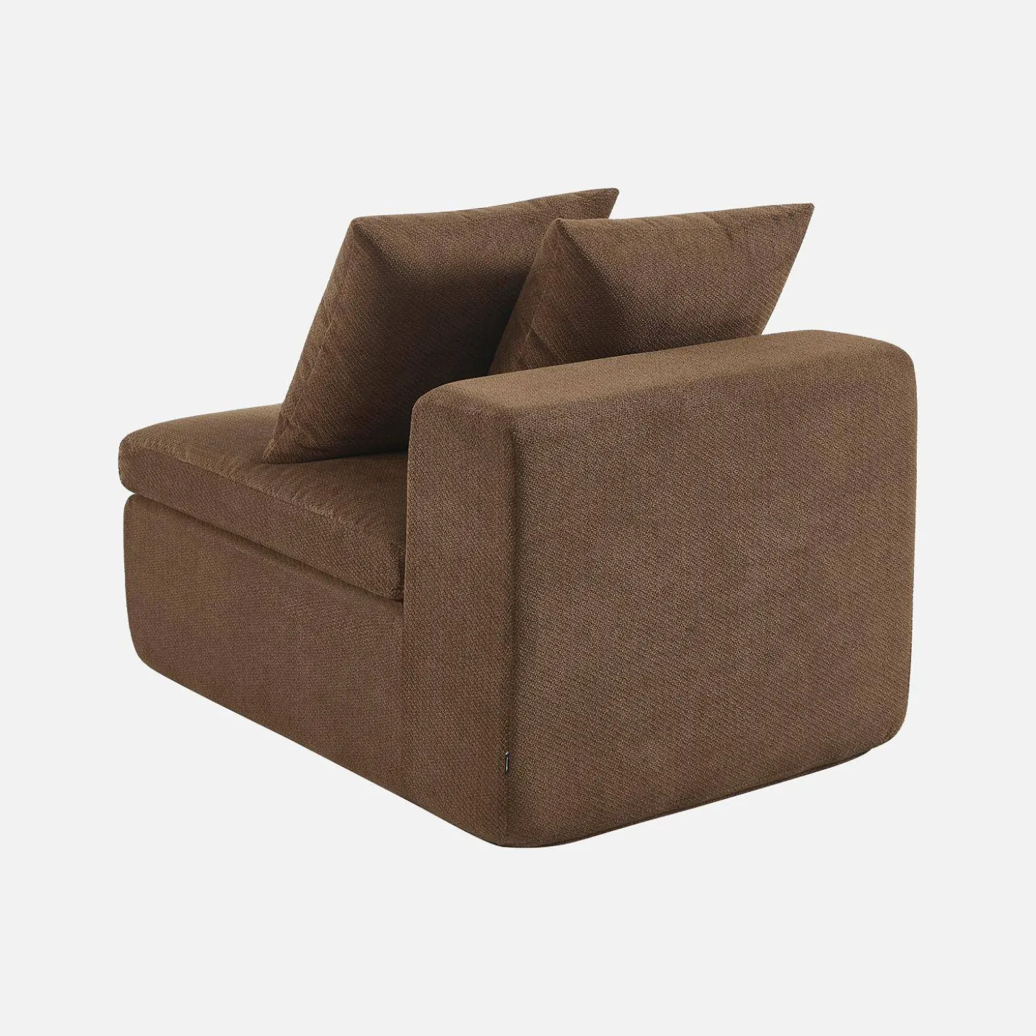 Fauteuil voor modulaire bank chenille stof 1 zitplaats