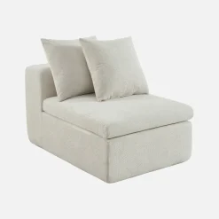 Fauteuil voor modulaire bank chenille stof 1 zitplaats