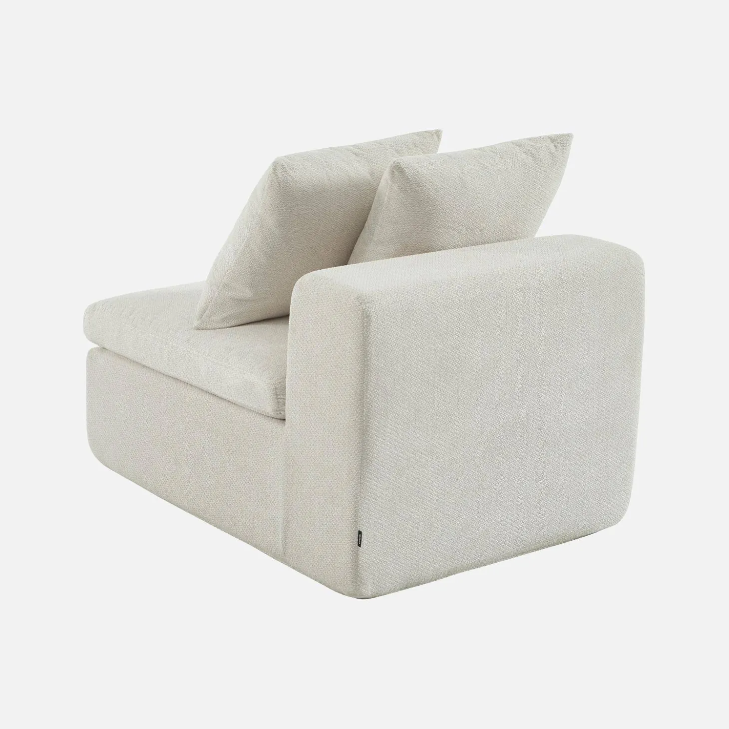 Fauteuil voor modulaire bank chenille stof 1 zitplaats