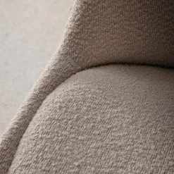 Getextureerde bouclé Scandinavische stoelen met beukenhouten poten (set van 4)