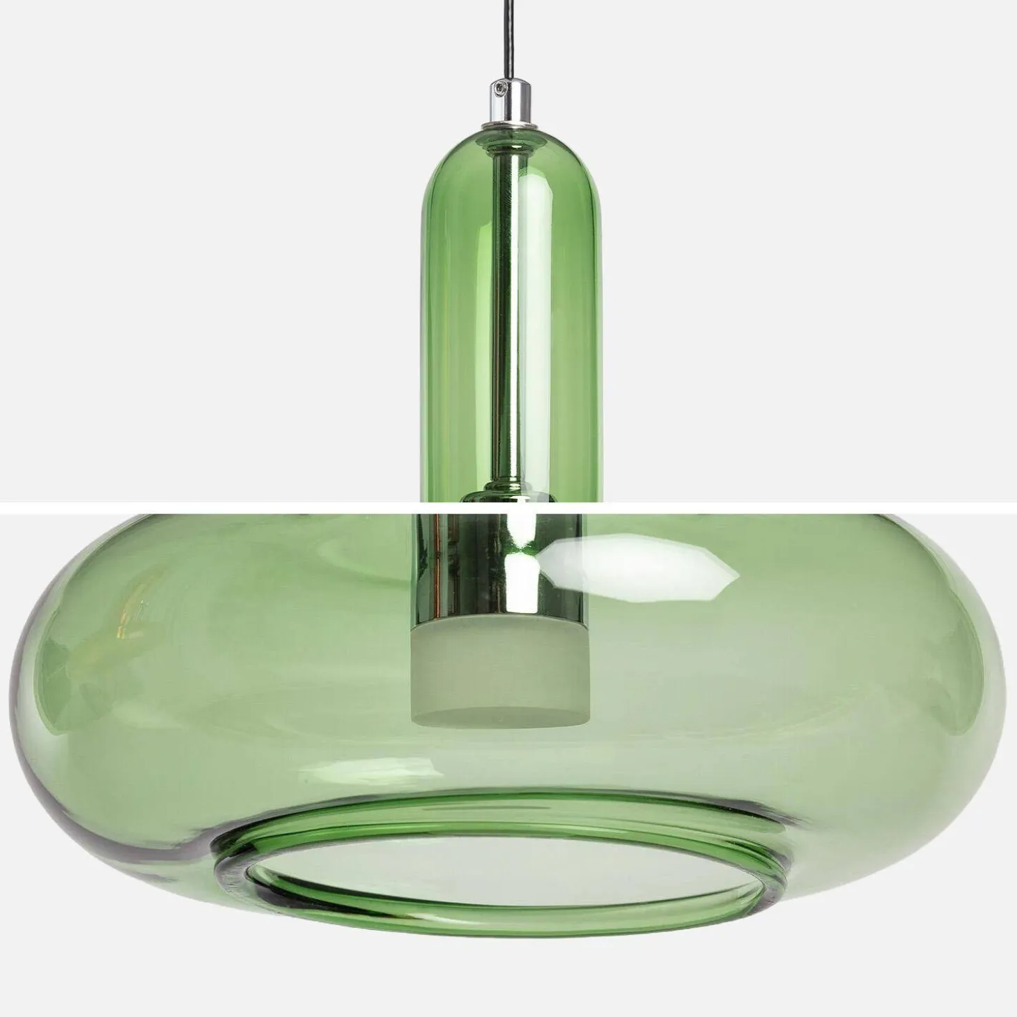 Glazen hanglamp interieur LED Ø15cm