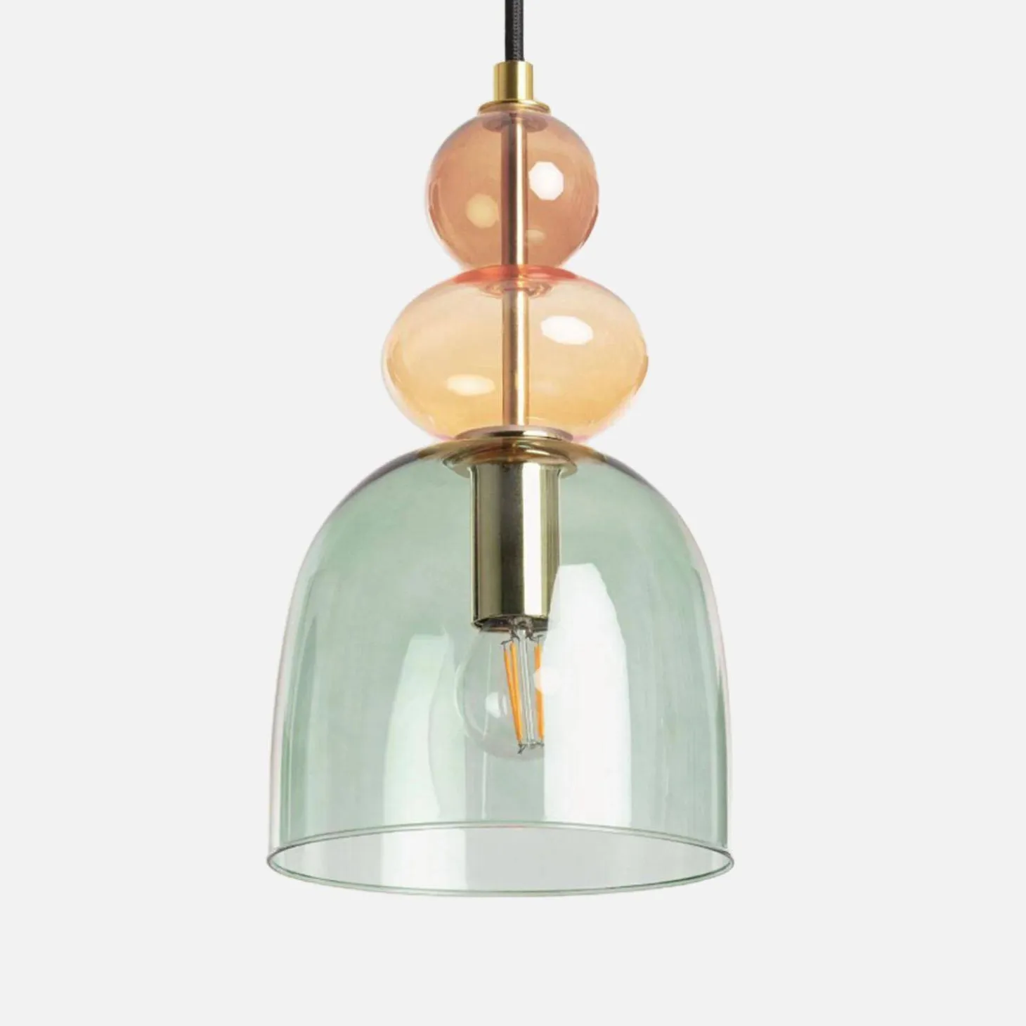 Glazen hanglamp voor binnen Ø15cm