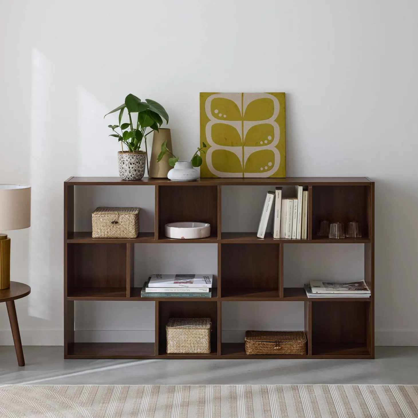 Half open boekenkast met 12 vakken