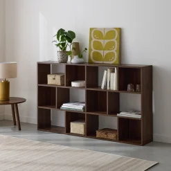 Half open boekenkast met 12 vakken