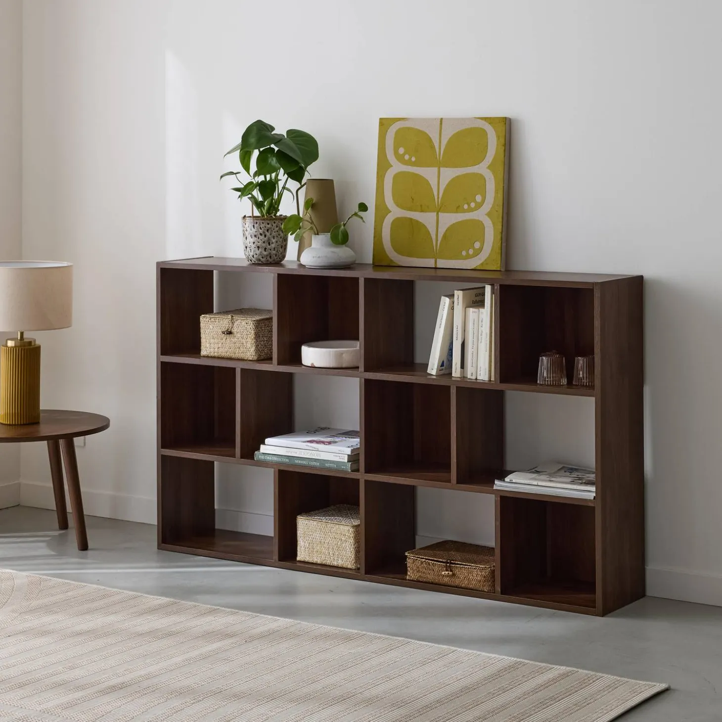 Half open boekenkast met 12 vakken