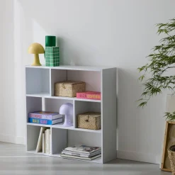 Half open vakkenkast met 6 vakken