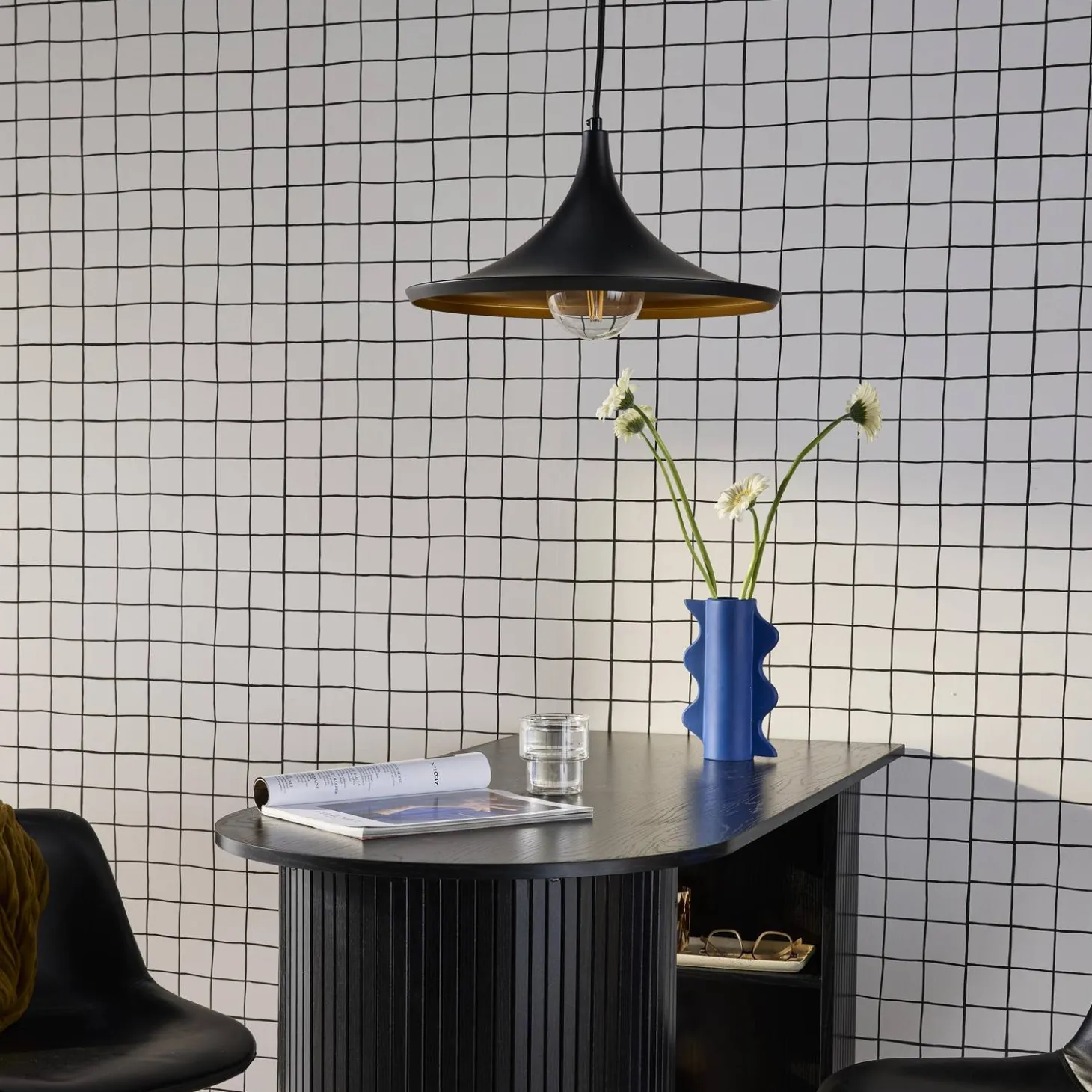 Hanglamp voor binnen, metaal Ø 35cm