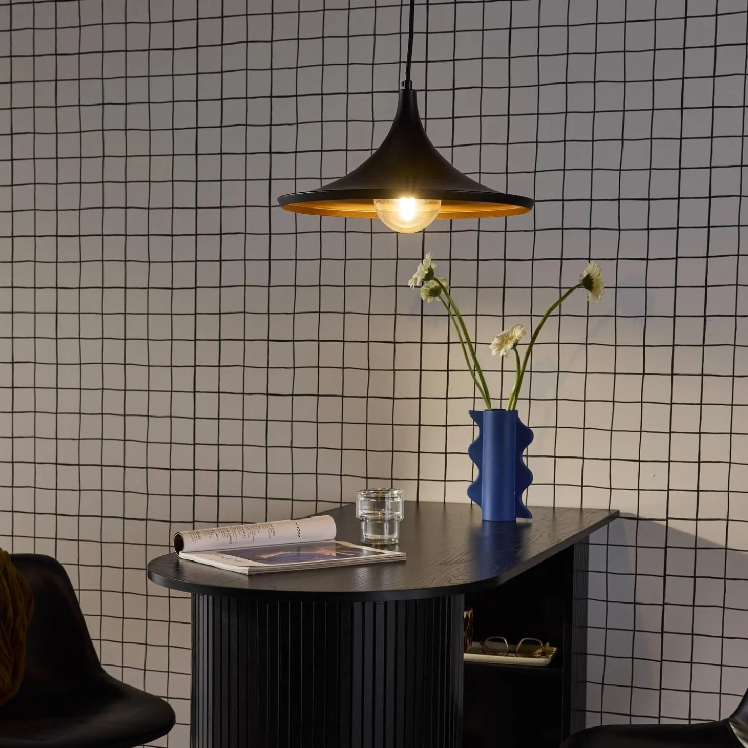 Hanglamp voor binnen, metaal Ø 35cm