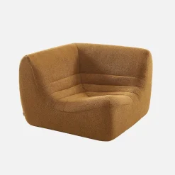Hoekfauteuil boucléstof 1 zitplaats