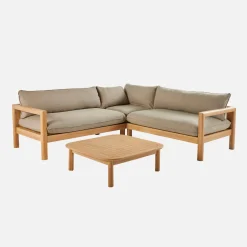 Hoek loungeset van acaciahout voor 5 personen