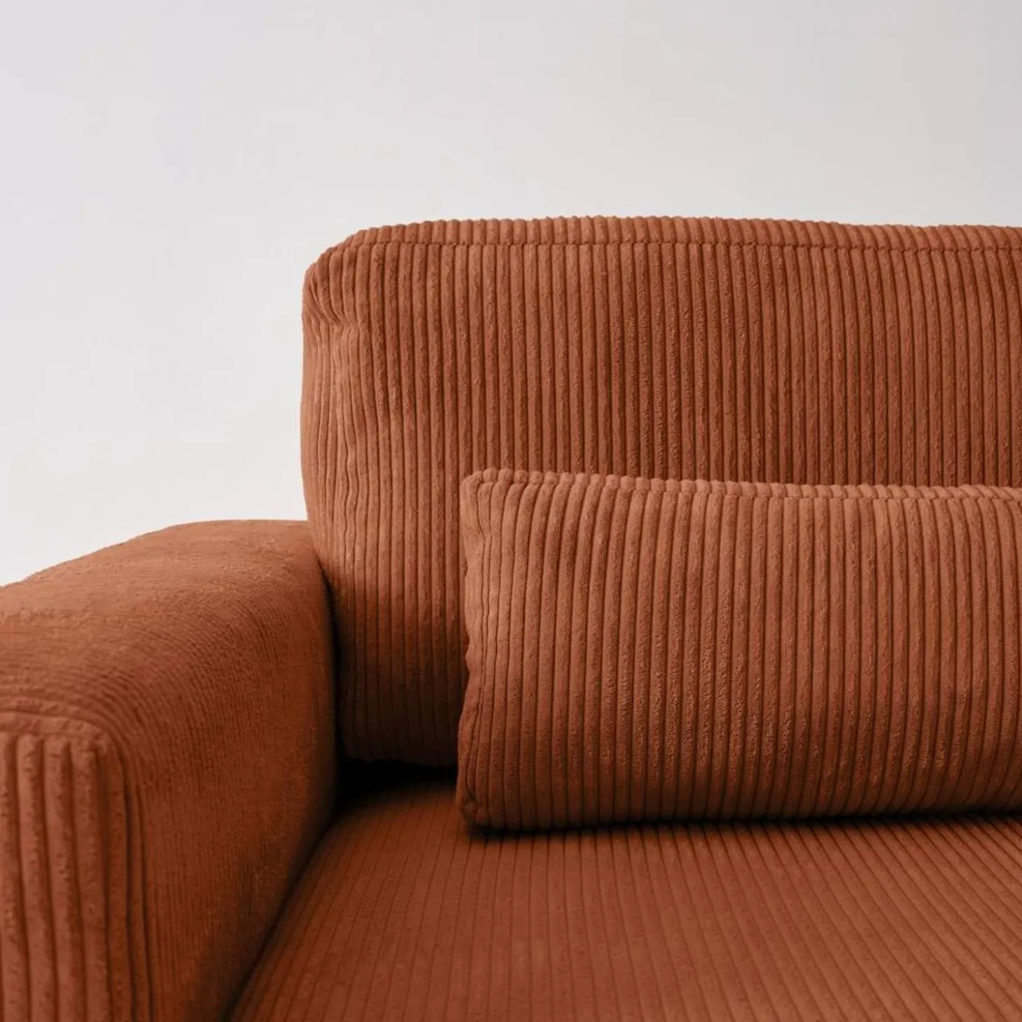 Hoekslaapbank omkeerbaar 5 plaatsen corduroy
