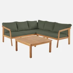 Hoek tuinset van acacia voor 5 personen