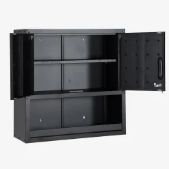 Hoge opbergkast met plank en 2 deuren voor de garage of schuur