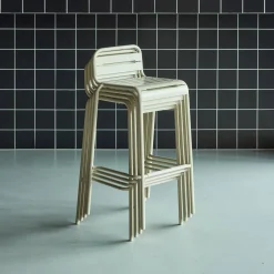 Hoge tuinstoelen metaal (set van 4)