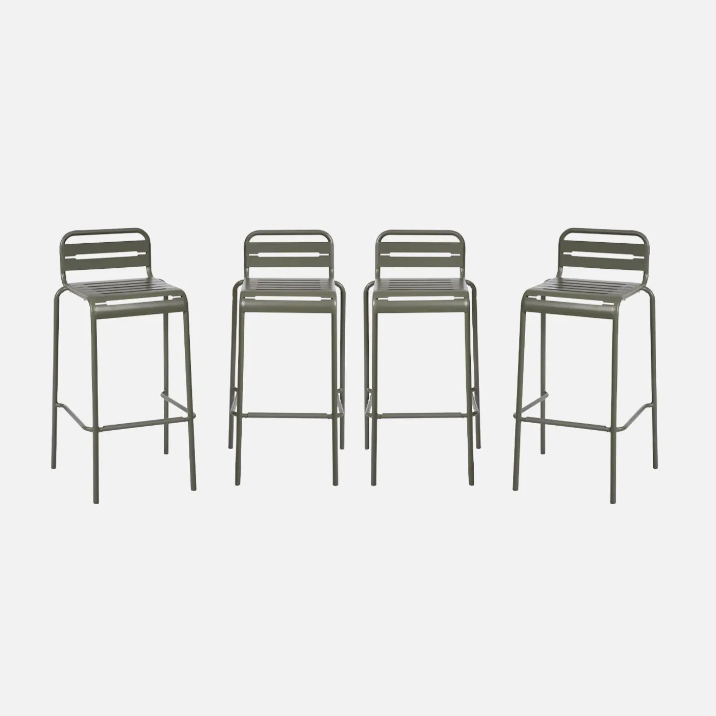Hoge tuinstoelen metaal (set van 4)