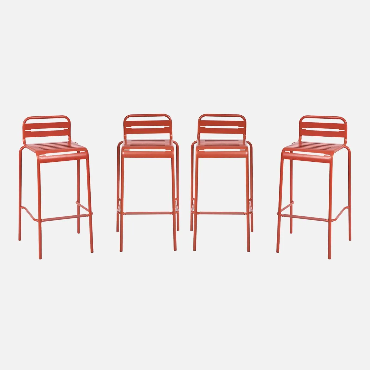 Hoge tuinstoelen metaal (set van 4)
