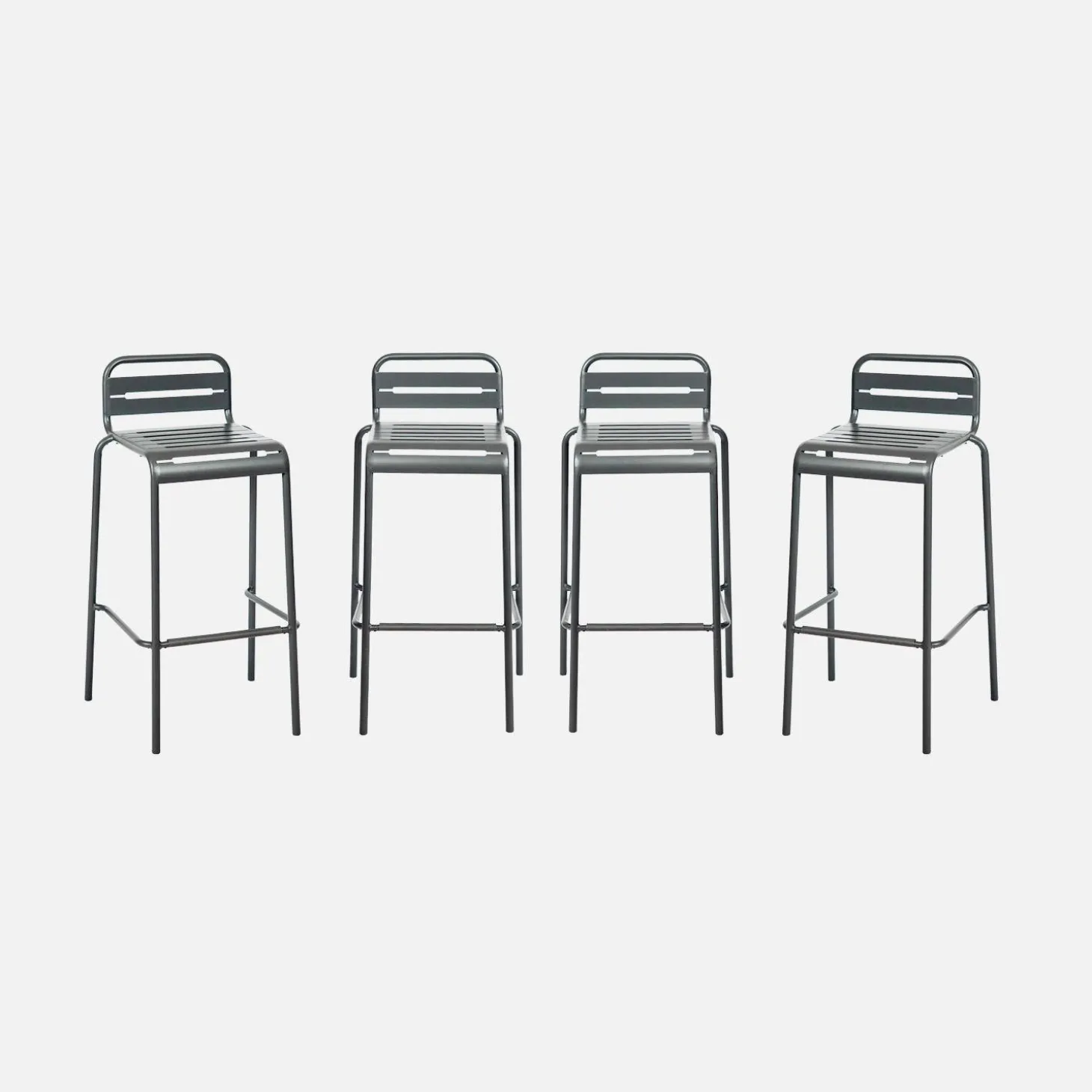 Hoge tuinstoelen metaal (set van 4)