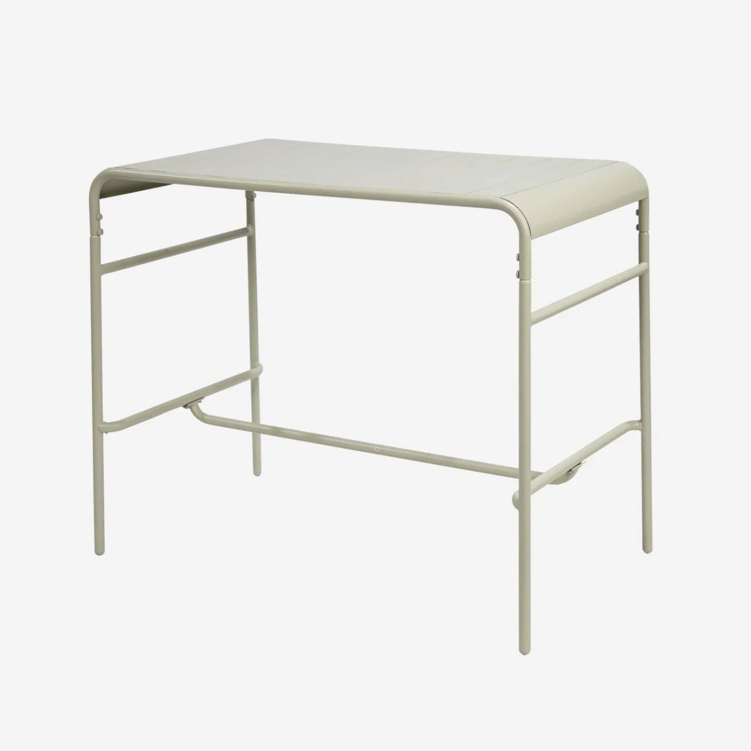 Hoge tuintafel 4 plaatsen metaal