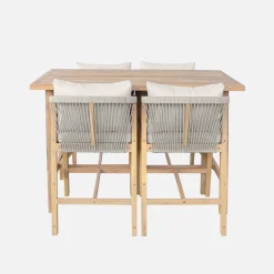 Houten acacia tuintafel met 4 stoelen