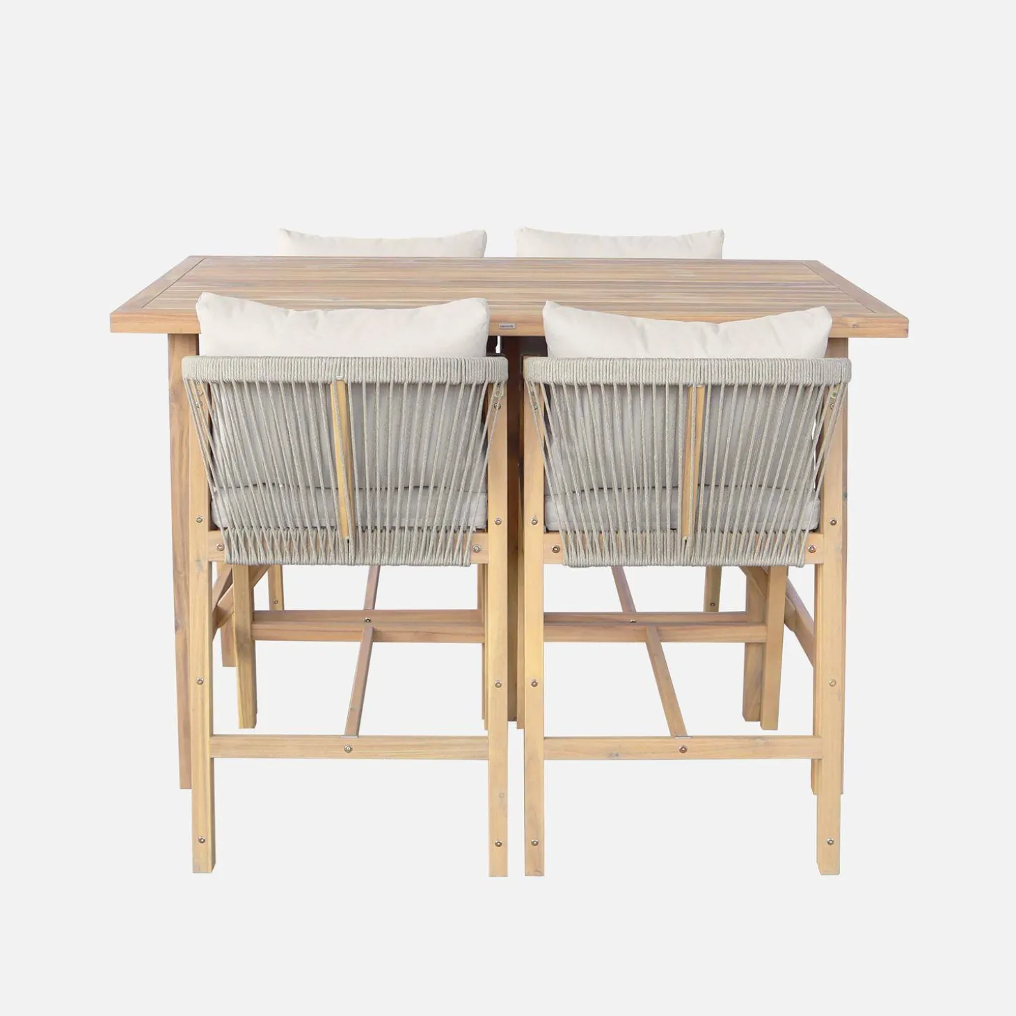 Houten acacia tuintafel met 4 stoelen