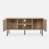 Houten decor TV-meubel, gegroefd - Braga