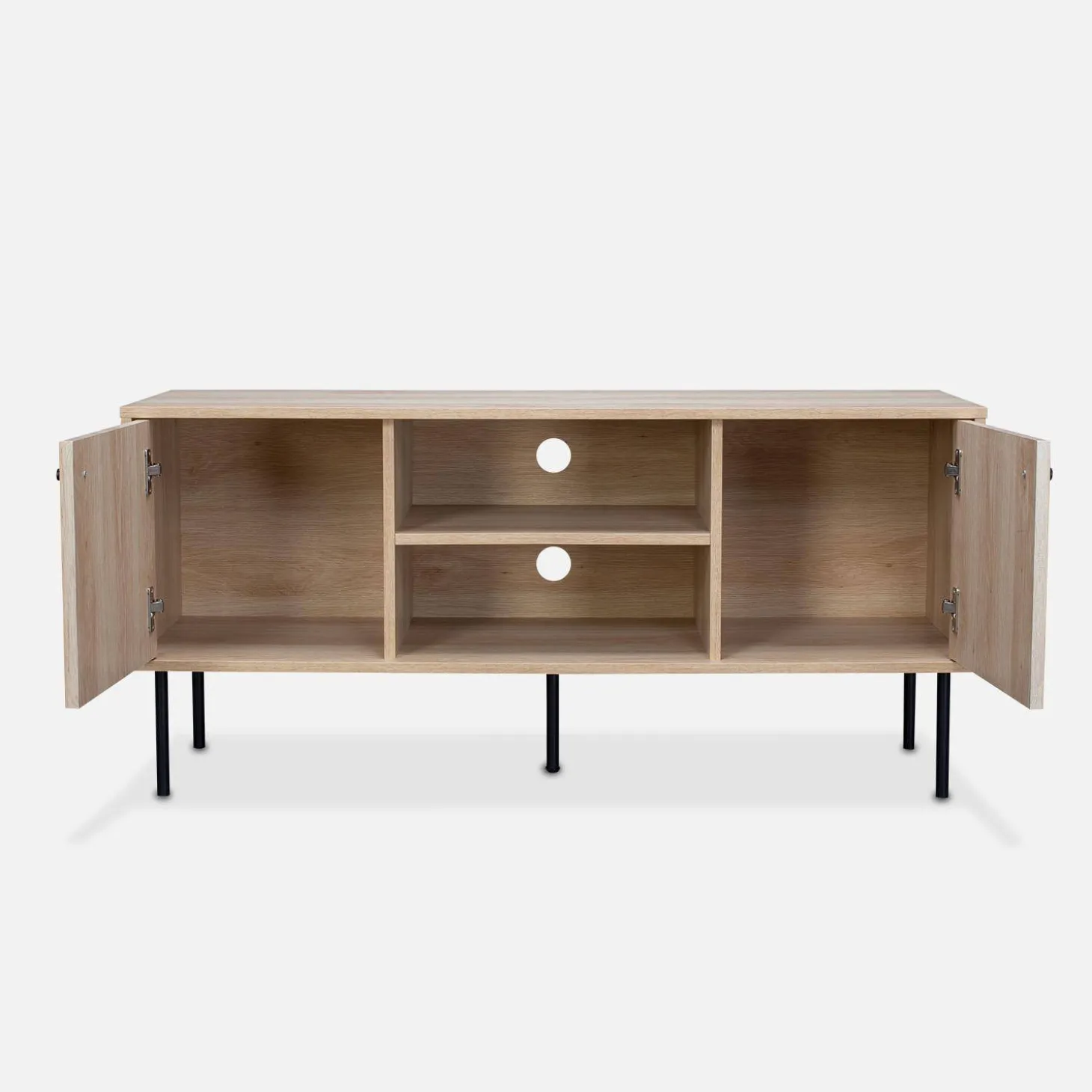 Houten decor TV-meubel, gegroefd - Braga