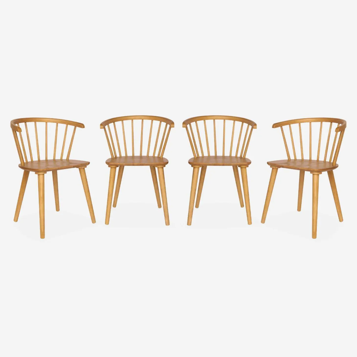 Houten en multiplex barstoel (set van 4)