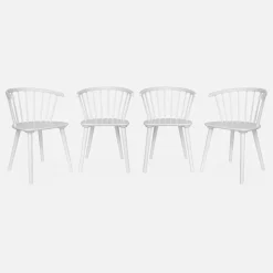 Houten en multiplex barstoel (set van 4)