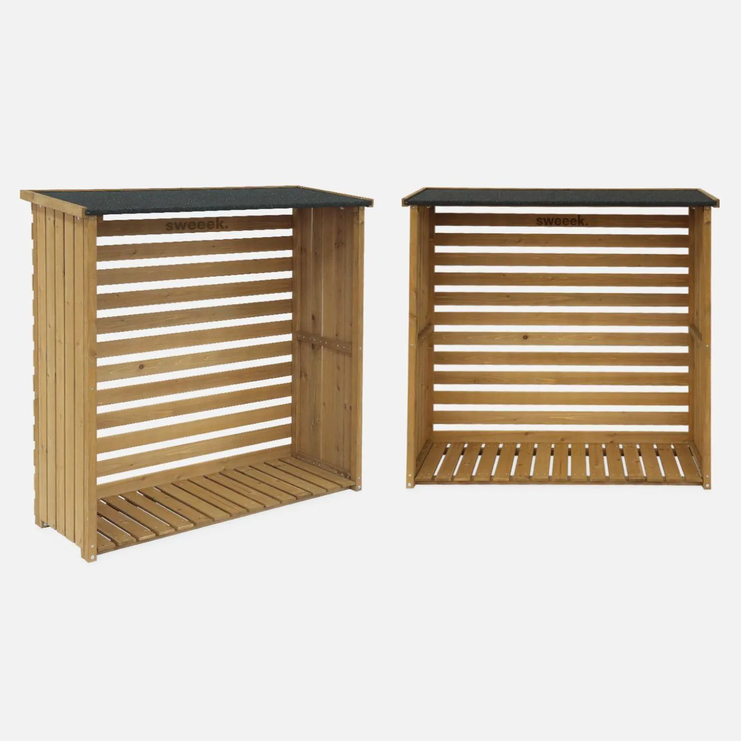 Houten houthok (set van 2)