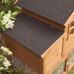 Houten kippenhok met ren voor 4 kippen