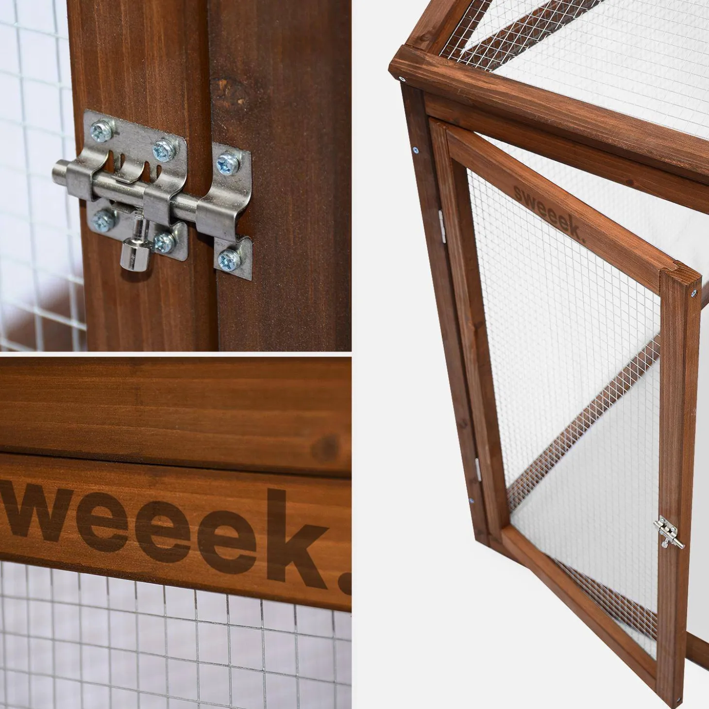Houten kippenren voor 6 kippen