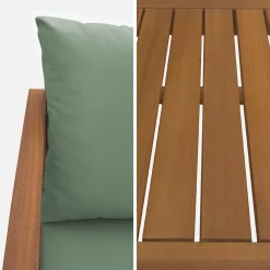 Houten loungeset, 4 zitplaatsen