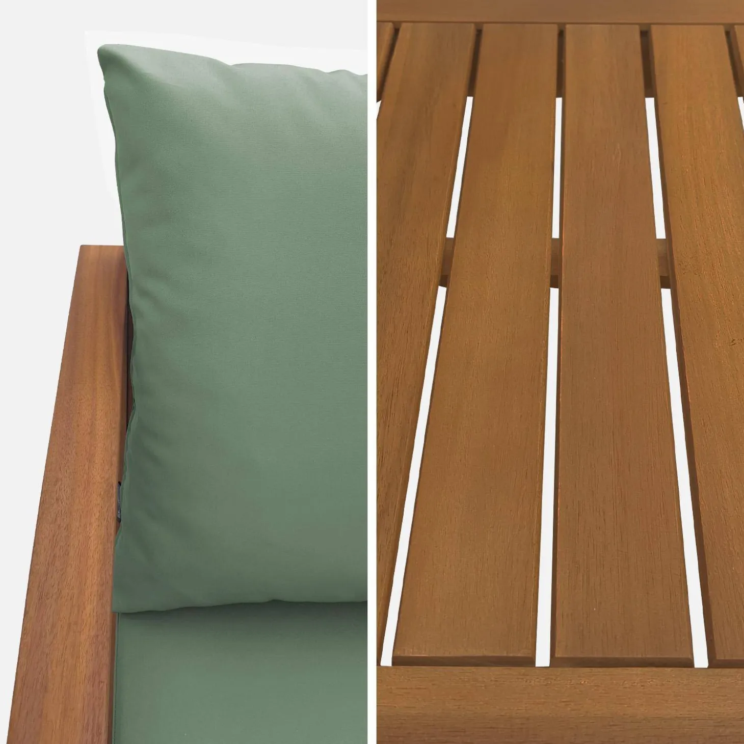 Houten loungeset, 4 zitplaatsen
