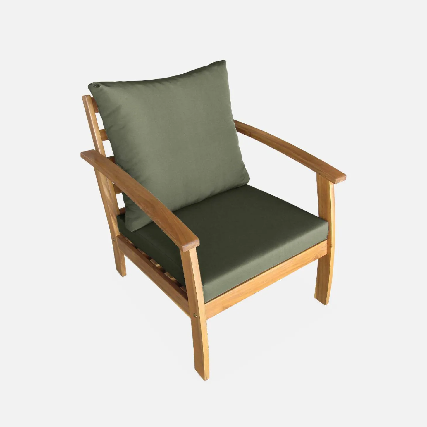Houten loungeset, 4 zitplaatsen