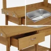 Houten pottafel