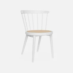 Hout en rotan stoel, set van 2