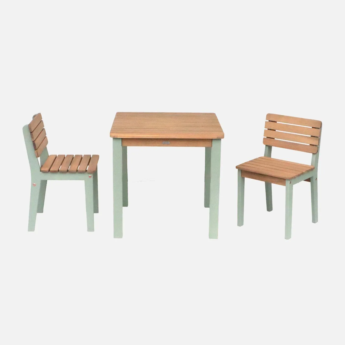 Houten tafel voor kinderen binnen/buiten, 2 stoelen