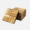 Houten terrastegels, vierkant patroon
