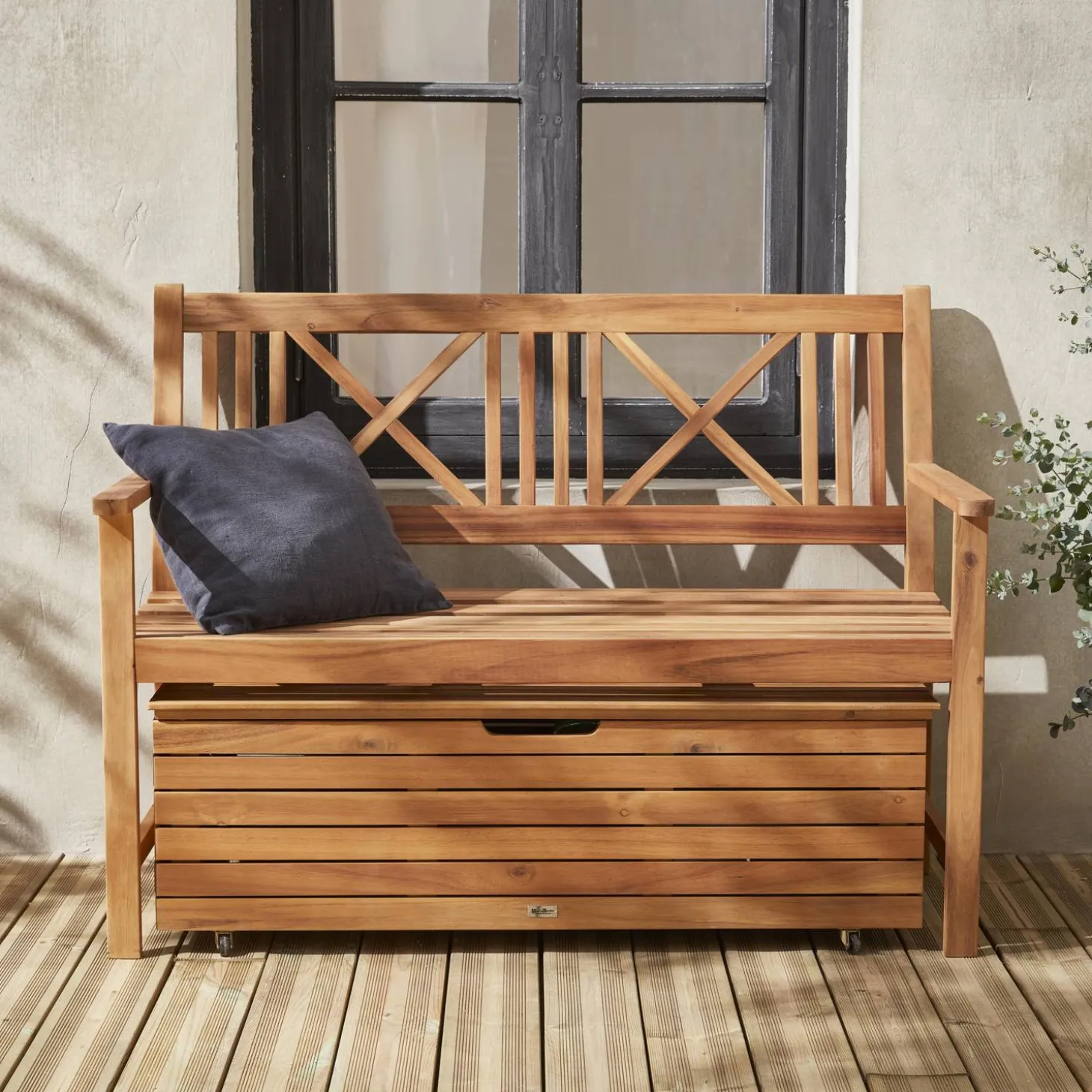 Houten tuin opbergbox 110L