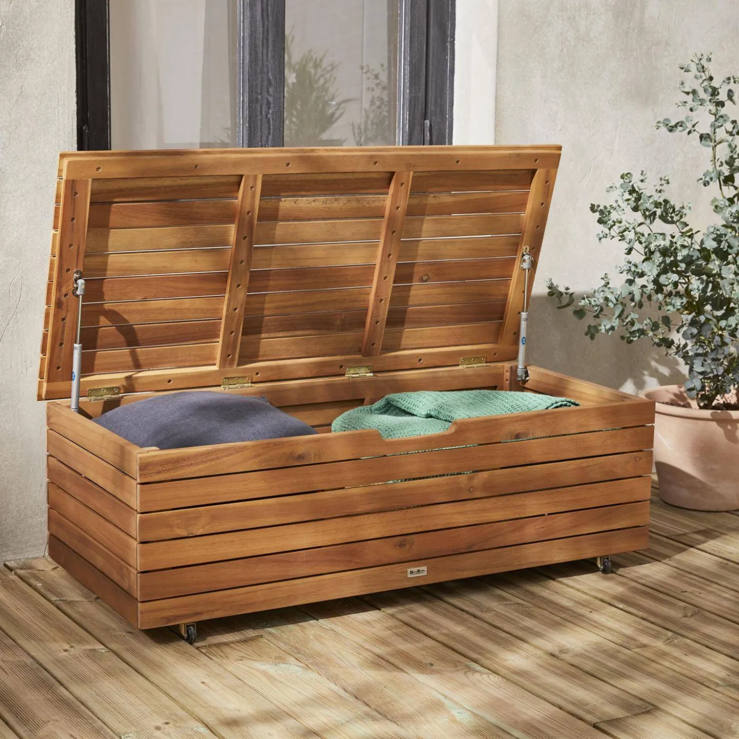 Houten tuin opbergbox 110L
