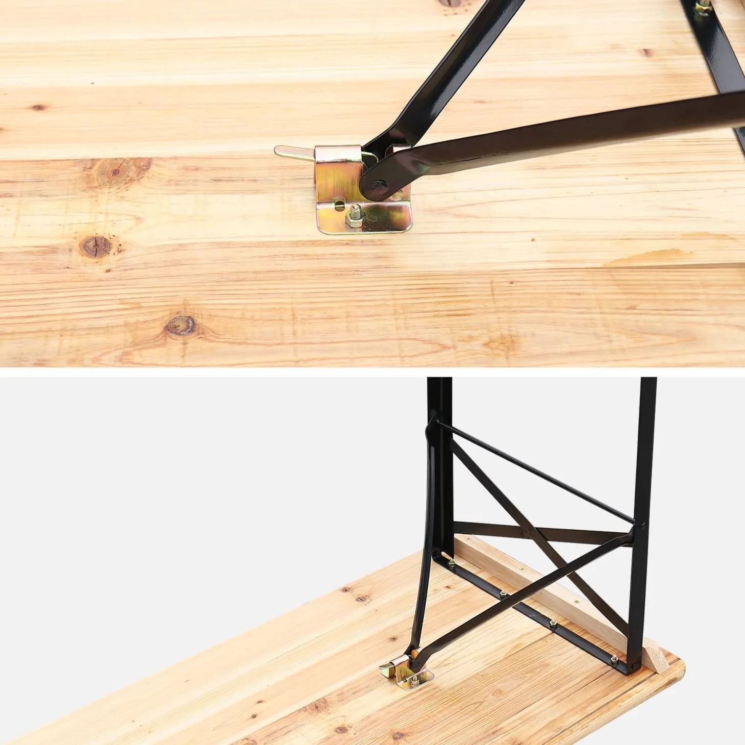 Houten tuintafel 180cm 2 banken