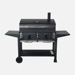 Houtskoolbarbecue met zijtafels inklapbaar