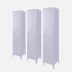 Industriële metalen kast 4 vakken 1 deur (set van 3)